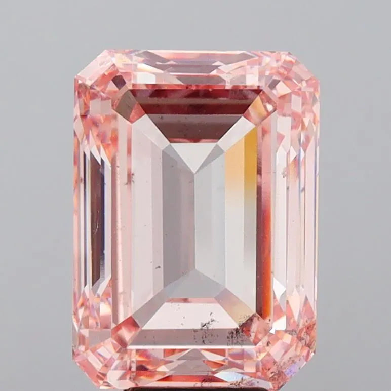 10.00ct Emerald Lab Grown Diamond (Colour Fancy Vivid Pink, Clarity VS2, Uncertified)