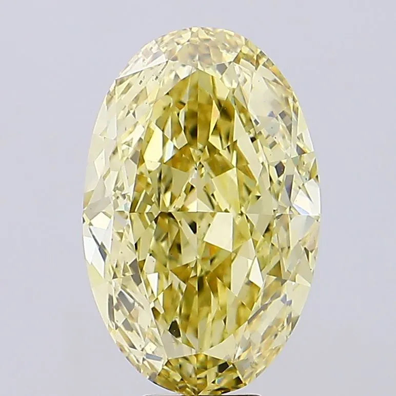 10.00ct Oval Lab Grown Diamond (Colour Fancy Intense Yellow, Clarity VS1, Cut GD, IGI Certified)