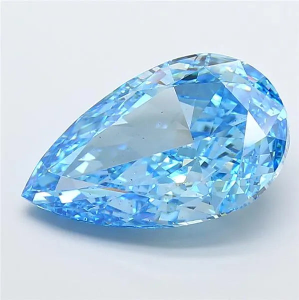 10.01ct Pear Lab Grown Diamond (Colour Fancy Vivid Blue, Clarity VS2, IGI Certified)
