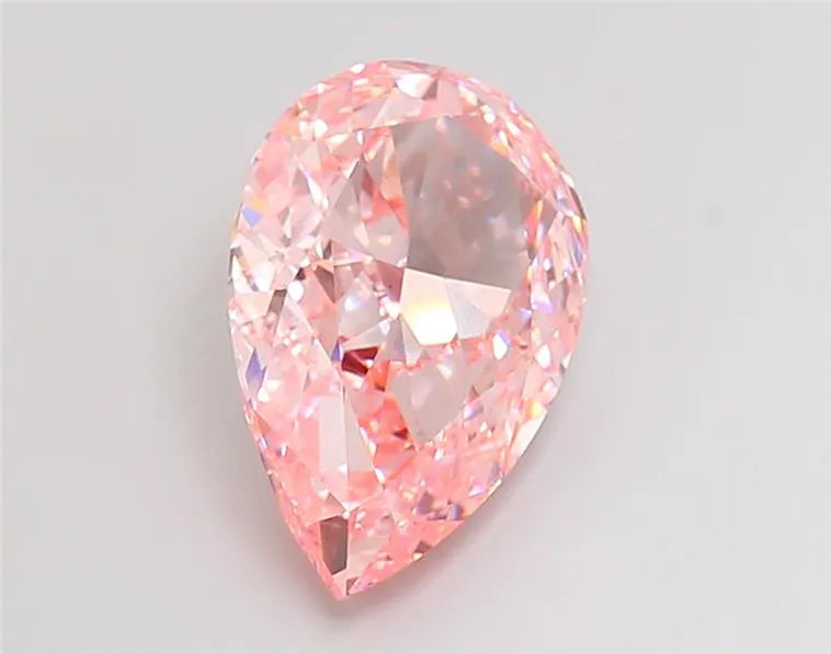 10.01ct Pear Lab Grown Diamond (Colour Fancy Vivid Pink, Clarity VS1, IGI Certified)