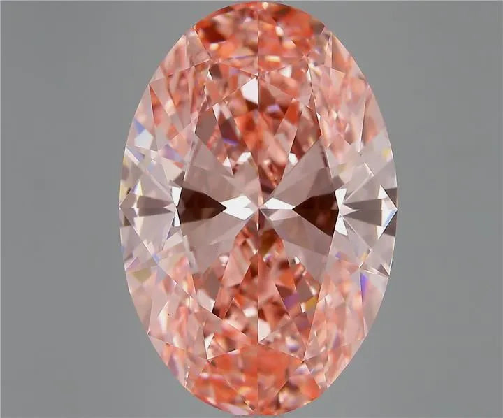 10.02ct Oval Lab Grown Diamond (Colour Fancy Vivid Pink, Clarity VS1, IGI Certified)
