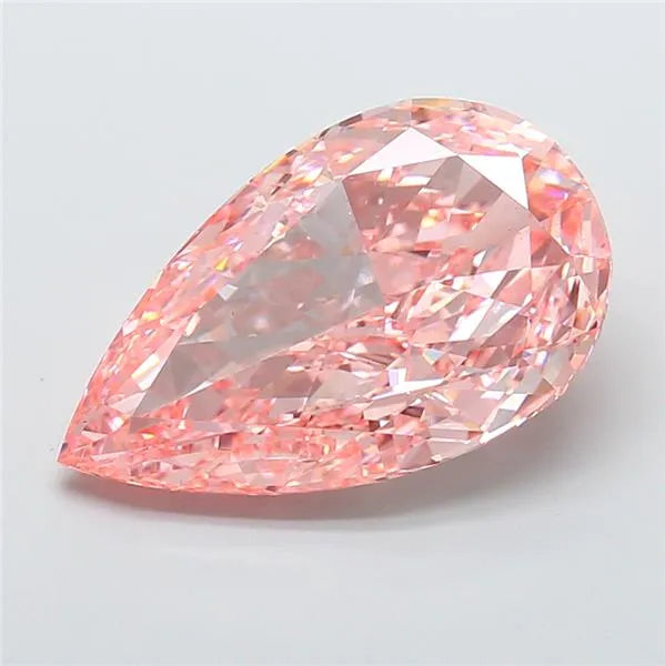 10.02ct Pear Lab Grown Diamond (Colour Fancy Vivid Pink, Clarity VS2, IGI Certified)