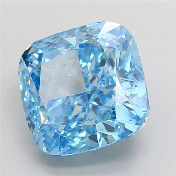 10.03ct Cushion modified Lab Grown Diamond (Colour Fancy Vivid Blue, Clarity SI1, IGI Certified)