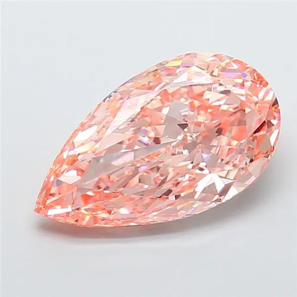 10.03ct Pear Lab Grown Diamond (Colour Fancy Vivid Pink, Clarity VS1, IGI Certified)