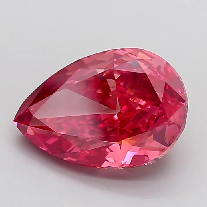 10.03ct Pear Lab Grown Diamond (Colour Fancy Vivid Pink, Clarity VS2, IGI Certified)