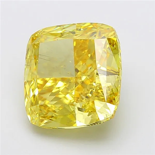 10.04ct Cushion modified Lab Grown Diamond (Colour Fancy Vivid Yellow, Clarity VS2, IGI Certified)