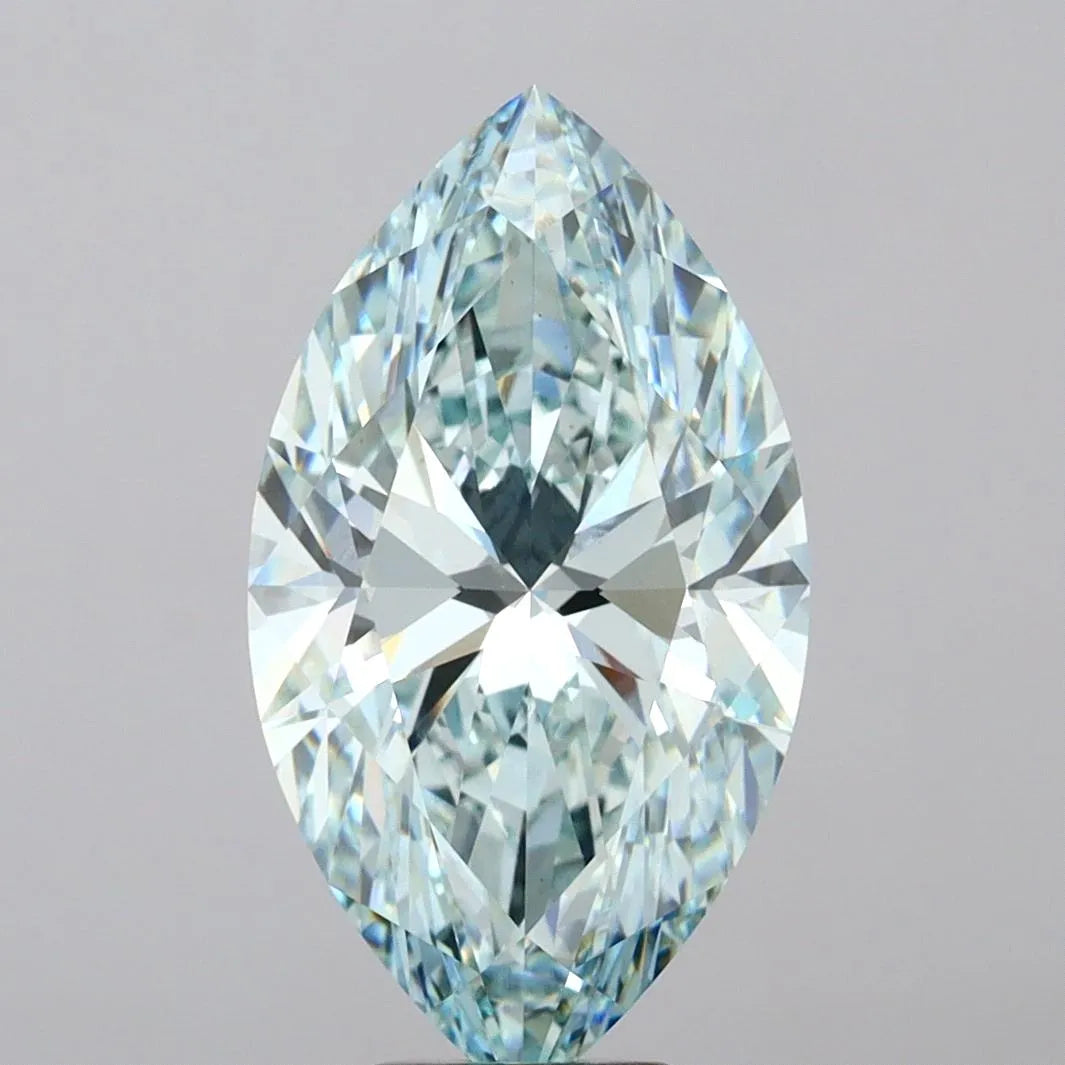 10.04ct Marquise Lab Grown Diamond (Colour Fancy Intense Blue, Clarity VS1, IGI Certified)