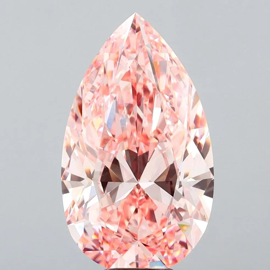10.04ct Pear Lab Grown Diamond (Colour Fancy Vivid Pink, Clarity VVS2, IGI Certified)