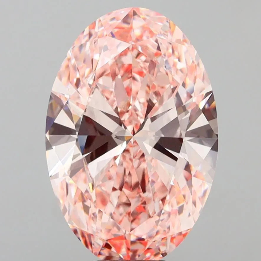 10.05ct Oval Lab Grown Diamond (Colour Fancy Vivid Pink, Clarity VVS2, IGI Certified)