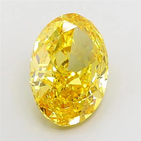 10.05ct Oval Lab Grown Diamond (Colour Fancy Vivid Yellow, Clarity VS1, IGI Certified)