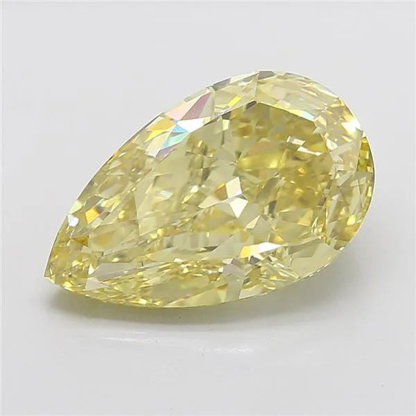 10.05ct Pear Lab Grown Diamond (Colour Fancy Intense Yellow, Clarity VS2, IGI Certified)