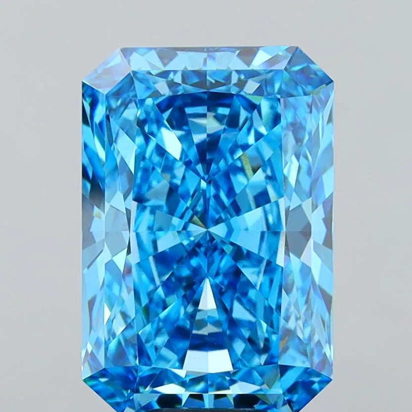 10.05ct Radiant Lab Grown Diamond (Colour Fancy Vivid Blue, Clarity VS1, IGI Certified)