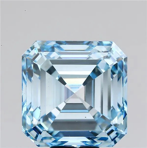 10.05ct Square emerald Lab Grown Diamond (Colour Fancy Intense Blue, Clarity VS1, IGI Certified)