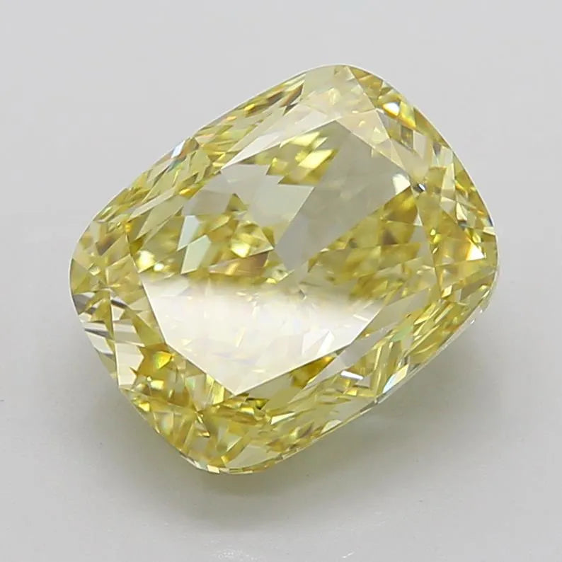 10.06ct Cushion modified Lab Grown Diamond (Colour Fancy Intense Yellow, Clarity VVS2, IGI Certified)