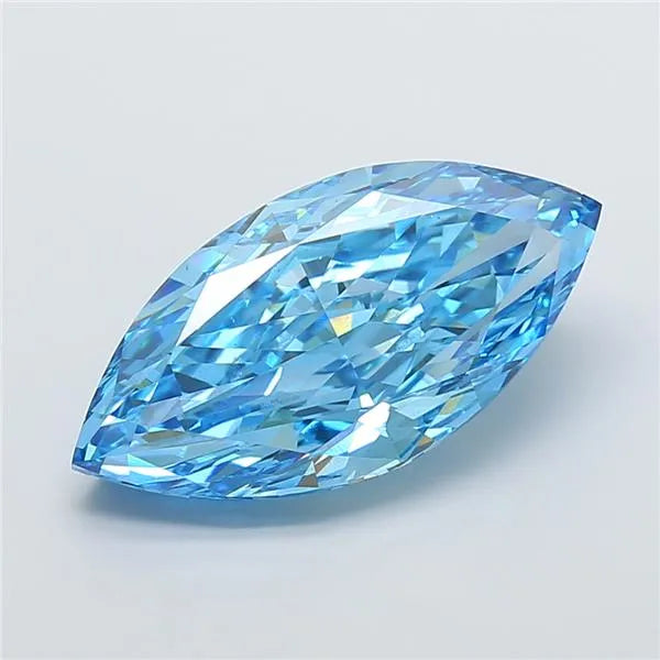 10.07ct Marquise Lab Grown Diamond (Colour Fancy Vivid Blue, Clarity VS1, IGI Certified)
