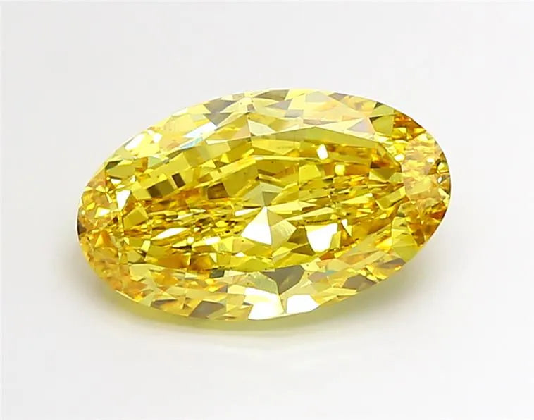 10.08ct Oval Lab Grown Diamond (Colour Fancy Vivid Yellow, Clarity VS2, IGI Certified)