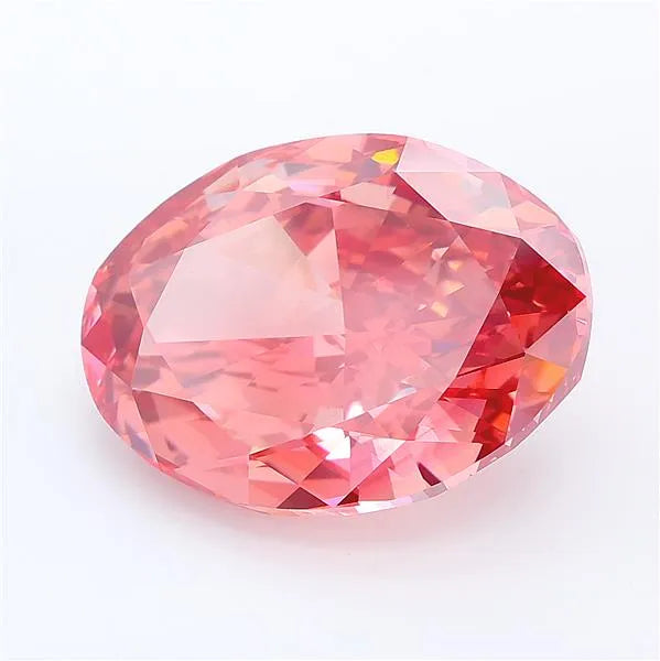 10.09ct Oval Lab Grown Diamond (Colour Fancy Vivid Pink, Clarity VS1, IGI Certified)