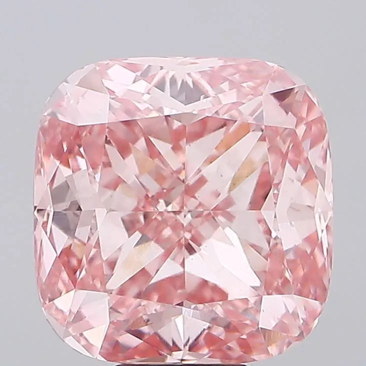 10.10ct Cushion modified Lab Grown Diamond (Colour Fancy Vivid Pink, Clarity VS1, IGI Certified)