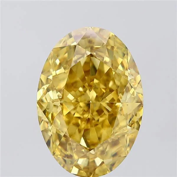 10.11ct Oval Lab Grown Diamond (Colour Fancy Vivid Yellow, Clarity VS1, IGI Certified)