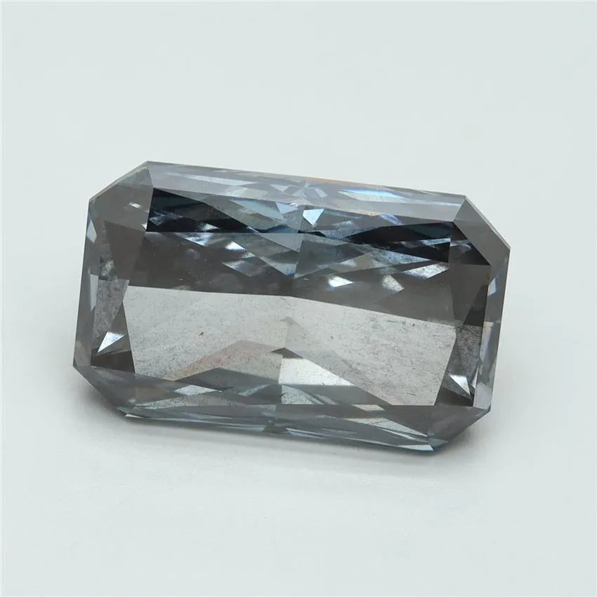 10.26ct Radiant Lab Grown Diamond (Colour Fancy Gray Blue, Clarity SI1, IGI Certified)