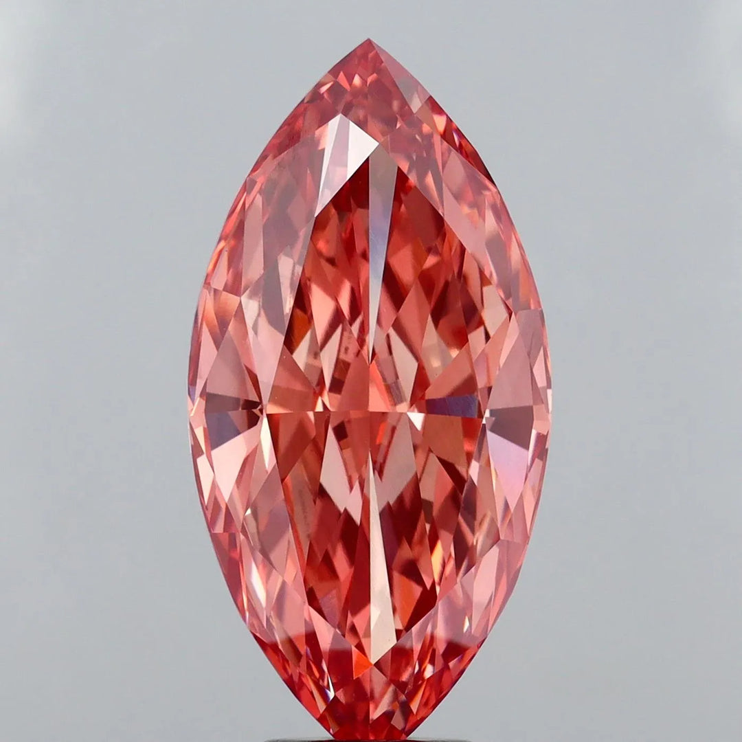 10.30ct Marquise Lab Grown Diamond (Colour Fancy Vivid Reddish Orange, Clarity VVS2, IGI Certified)
