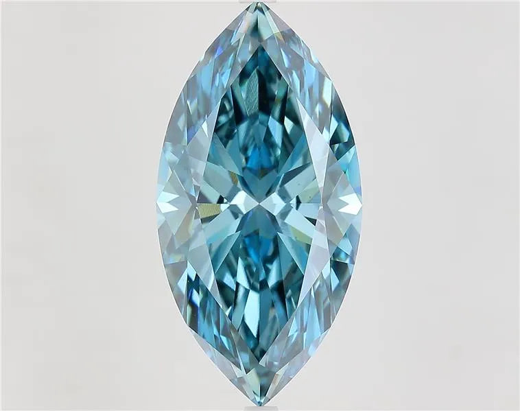 10.31ct Marquise Lab Grown Diamond (Colour Fancy Vivid Blue, Clarity VS2, IGI Certified)