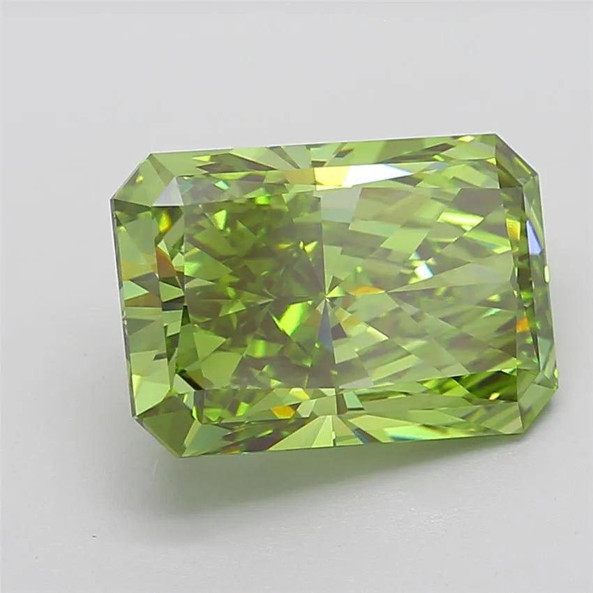10.33ct Radiant Lab Grown Diamond (Colour Fancy Vivid Green, Clarity VS1, IGI Certified)
