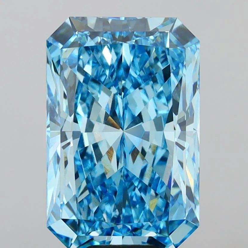 10.51ct Radiant Lab Grown Diamond (Colour Fancy Vivid Blue, Clarity VVS2, IGI Certified)