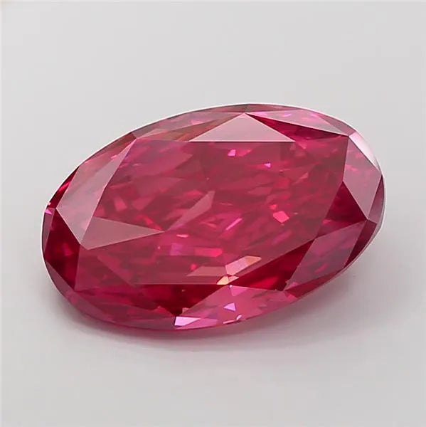 10.55ct Oval Lab Grown Diamond (Colour Fancy Vivid Pink, Clarity VS1, Uncertified)