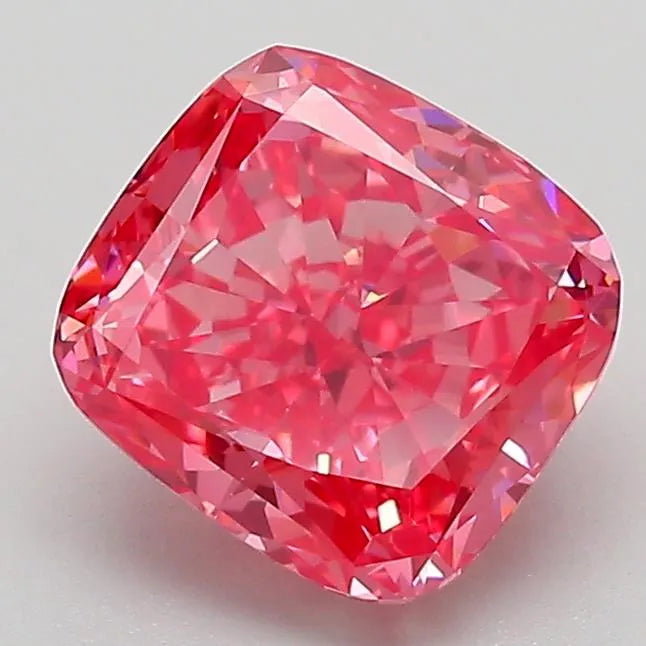 2.01ct Cushion modified Lab Grown Diamond (Colour Fancy Vivid Pink, Clarity VS1, IGI Certified)