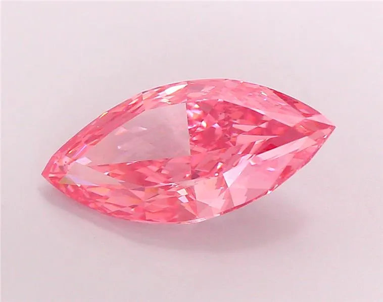 4.13ct Marquise Lab Grown Diamond (Colour Fancy Vivid Pink, Clarity VS2, IGI Certified)