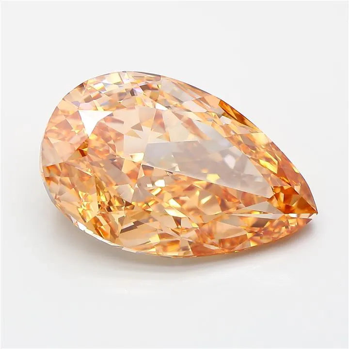 11.01ct Pear Lab Grown Diamond (Colour Fancy Brown Yellow, Clarity VS1, IGI Certified)