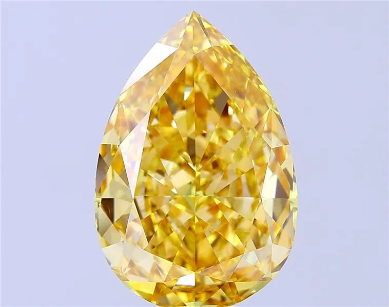 11.17ct Pear Lab Grown Diamond (Colour Fancy Intense Yellow, Clarity VS1, IGI Certified)