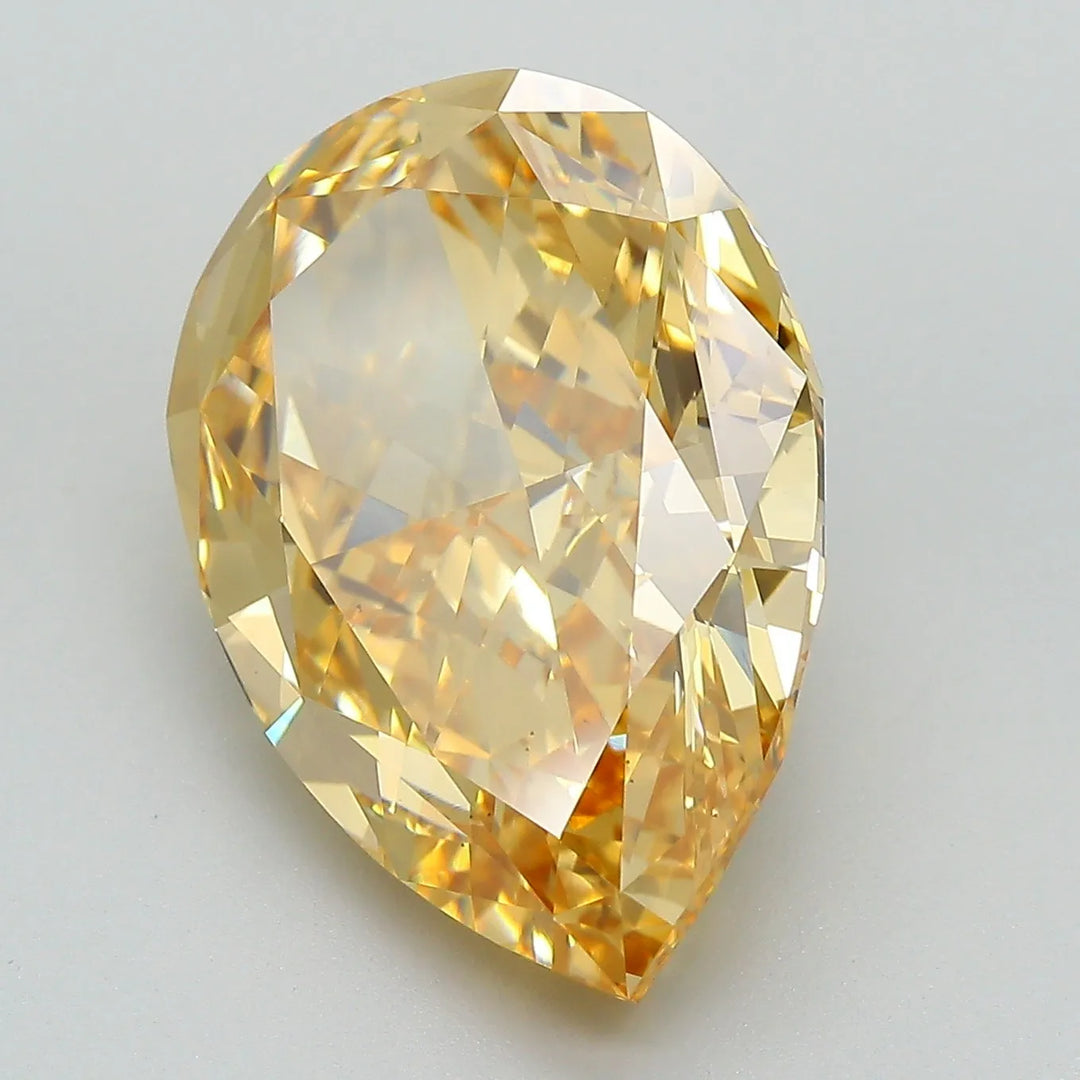 11.69ct Pear Lab Grown Diamond (Colour Fancy Intense Yellow, Clarity VS1, IGI Certified)