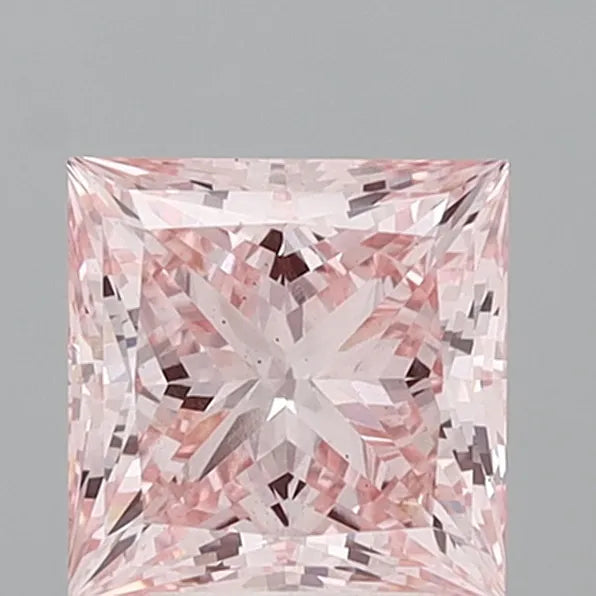 4.05ct Princess Lab Grown Diamond (Colour Fancy Vivid Pink, Clarity VS2, IGI Certified)