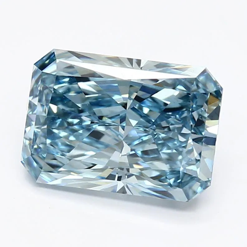 2.60ct Radiant Lab Grown Diamond (Colour Fancy Vivid Blue, Clarity VS1, IGI Certified)