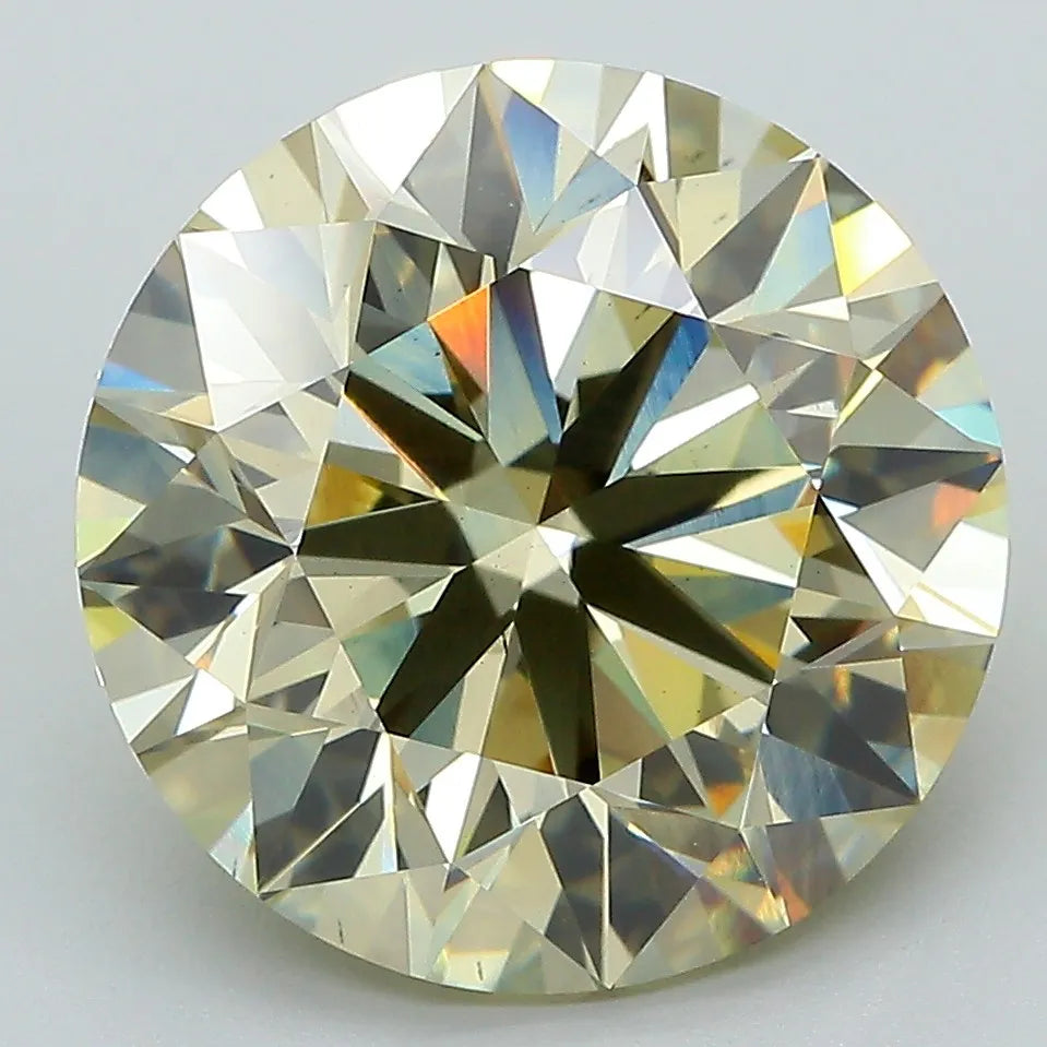 6.76ct Round Lab Grown Diamond (Colour Fancy Intense Yellow, Clarity VS1, Cut ID, IGI Certified)