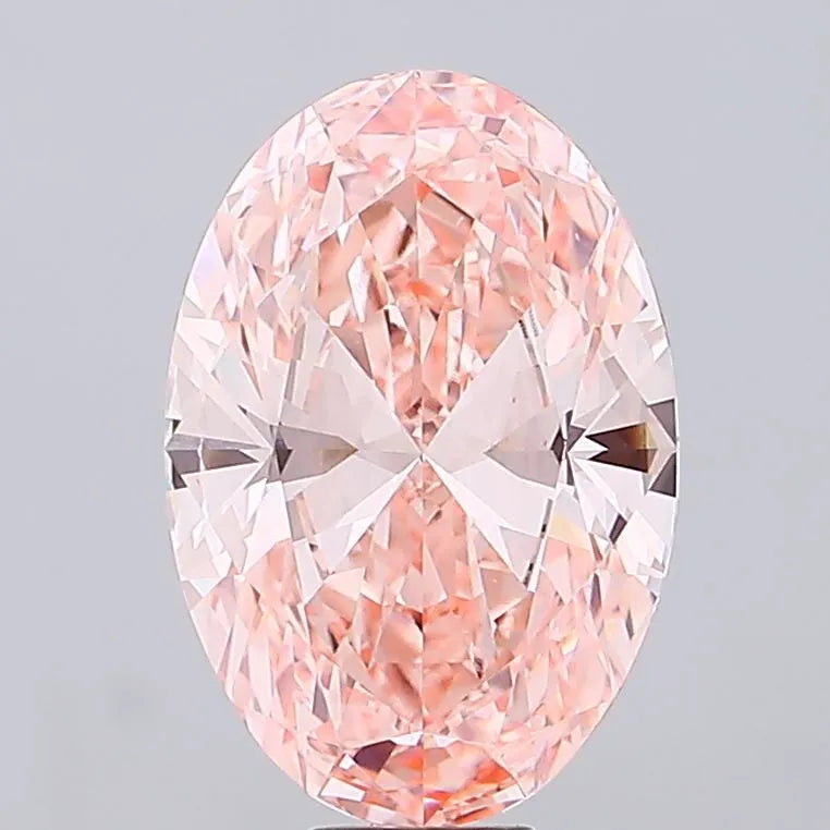12.02ct Oval Lab Grown Diamond (Colour Fancy Vivid Pink, Clarity VS1, IGI Certified)