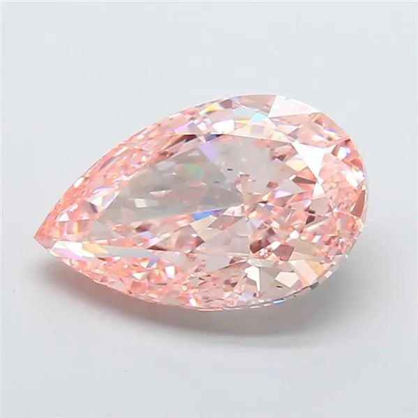 12.08ct Pear Lab Grown Diamond (Colour Fancy Vivid Pink, Clarity VS1, IGI Certified)