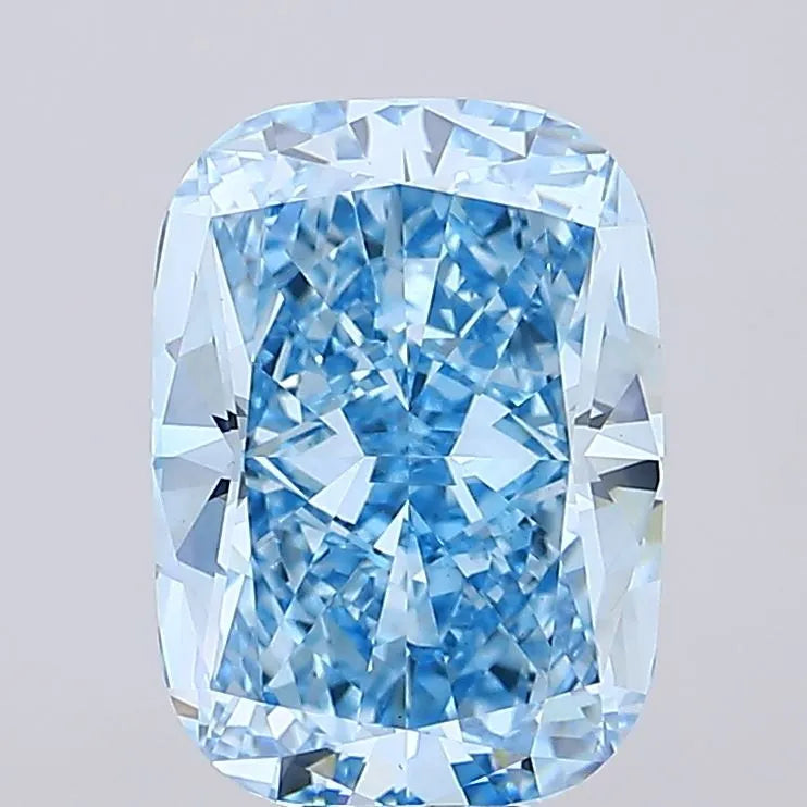 12.09ct Cushion modified Lab Grown Diamond (Colour Fancy Vivid Blue, Clarity VS1, IGI Certified)