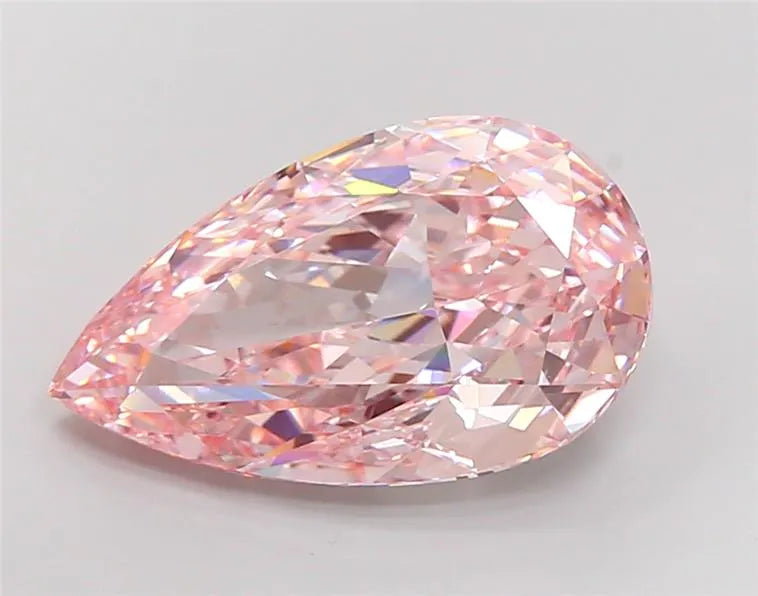 12.09ct Pear Lab Grown Diamond (Colour Fancy Intense Pink, Clarity VVS2, IGI Certified)