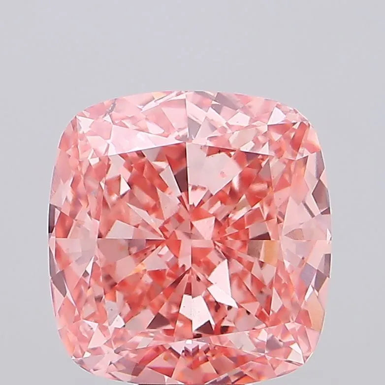 12.10ct Cushion modified Lab Grown Diamond (Colour Fancy Vivid Pink, Clarity VS2, IGI Certified)