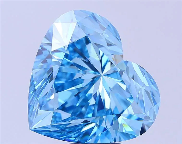12.18ct Heart Lab Grown Diamond (Colour Fancy Vivid Blue, Clarity VVS2, IGI Certified)