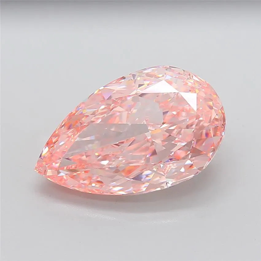 12.62ct Pear Lab Grown Diamond (Colour Fancy Vivid Pink, Clarity VVS2, IGI Certified)