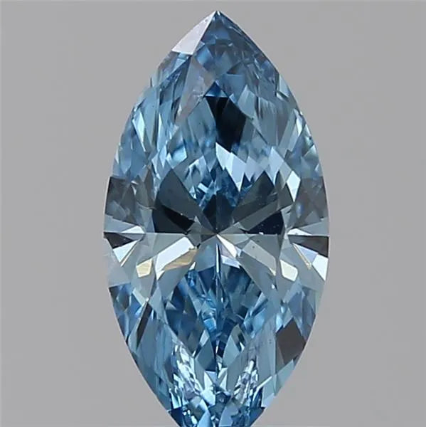0.71ct Marquise Lab Grown Diamond (Colour Fancy Vivid Blue, Clarity VS2, IGI Certified)