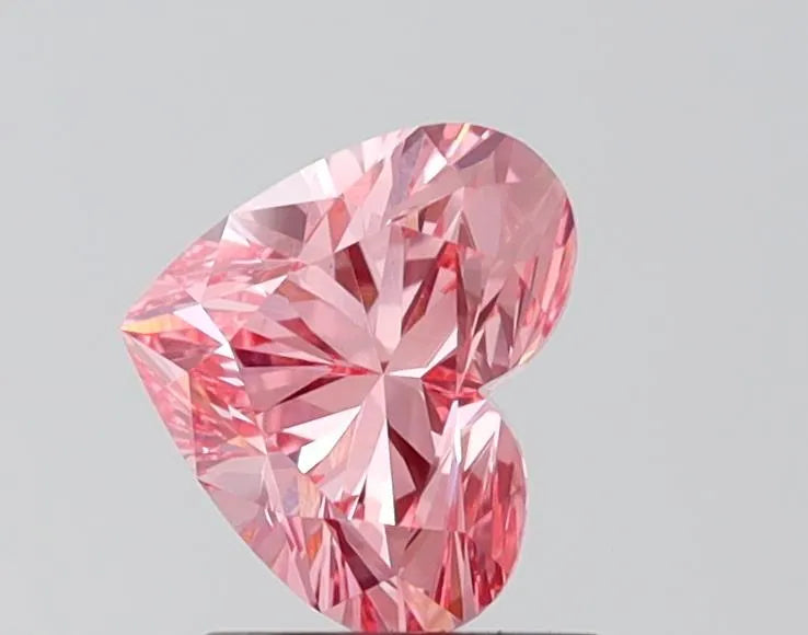 1.03ct Heart Lab Grown Diamond (Colour Fancy Vivid Pink, Clarity VS1, IGI Certified)