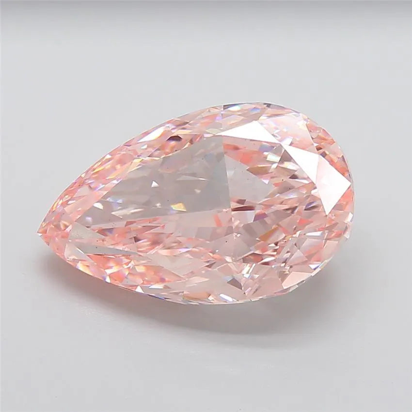 13.05ct Pear Lab Grown Diamond (Colour Fancy Intense Pink, Clarity VS2, IGI Certified)