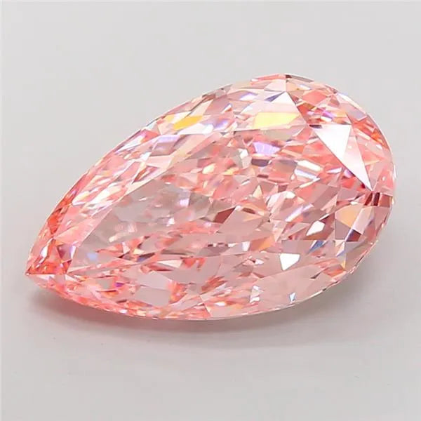 13.17ct Pear Lab Grown Diamond (Colour Fancy Vivid Pink, Clarity VS1, IGI Certified)