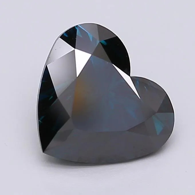 3.01ct Heart Lab Grown Diamond (Colour Fancy Deep Blueish Black, Clarity VS2, Cut EX, Uncertified)