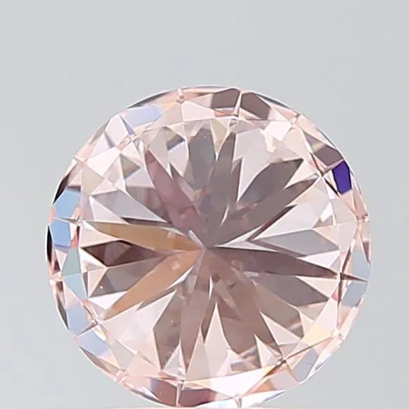 2.01ct Round Lab Grown Diamond (Colour Fancy Pink, Clarity VVS2, Cut ID, IGI Certified)